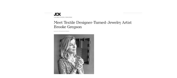JCK - Meet Textile Designer Turned Jewelery Artist Brooke Gregson
