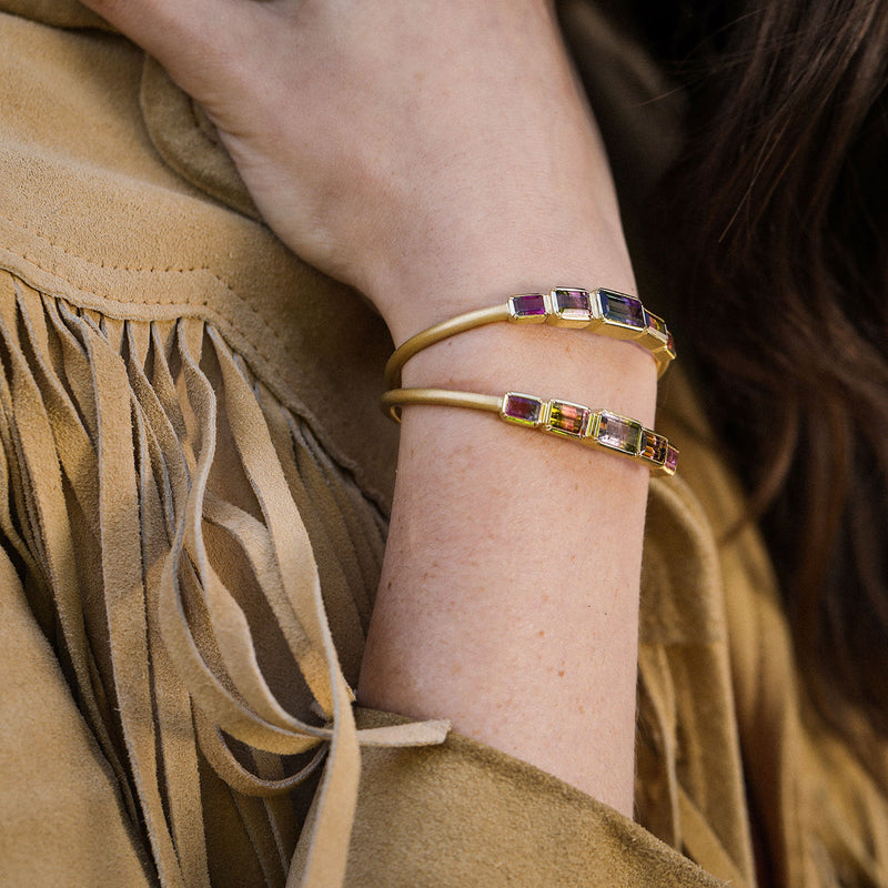 BI COLOR TOURMALINE BAUHAUS CUFF