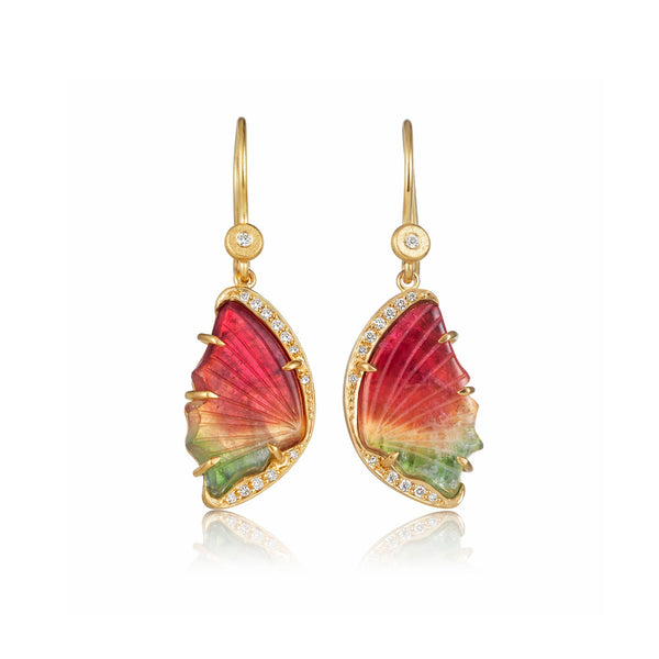 Butterfly Tourmaline Drop Earrings