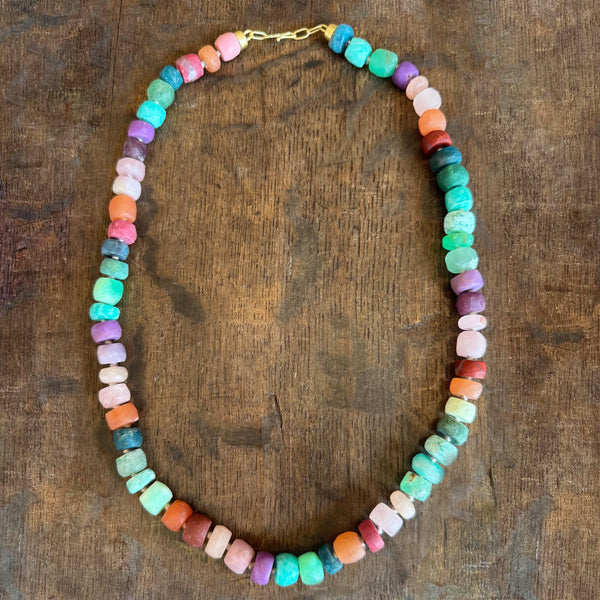 CANDY GEM HONED BEAD NECKLACE