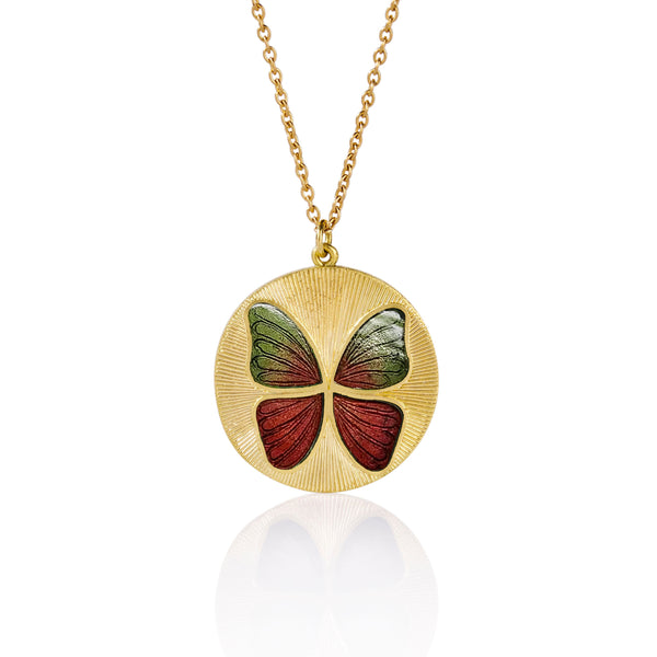 BUTTERFLY ENAMEL NECKLACE