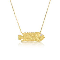 Diamond Fish Necklace