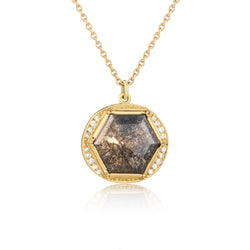 DIAMOND GEO HALO NECKLACE