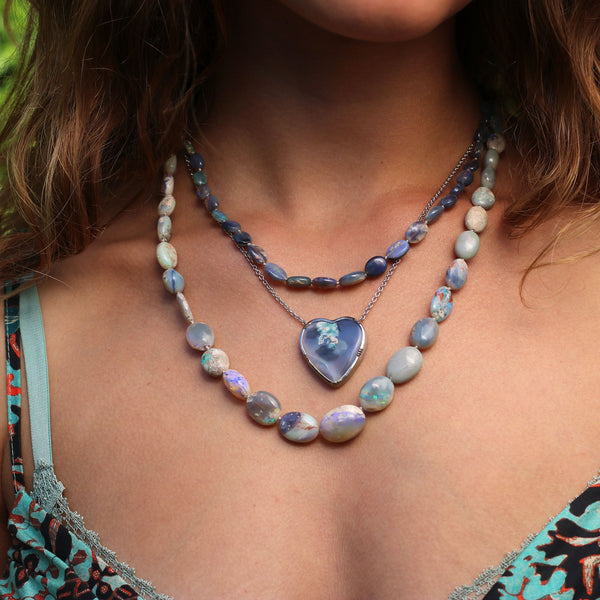 OPAL HEART NECKLACE