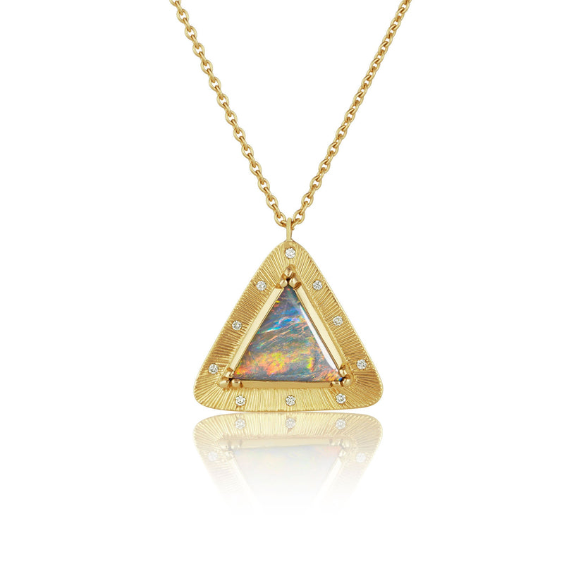 Pyramid Starlight Opal Necklace