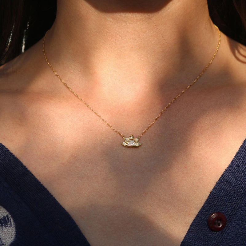 DIAMOND SUN BEAM NECKLACE