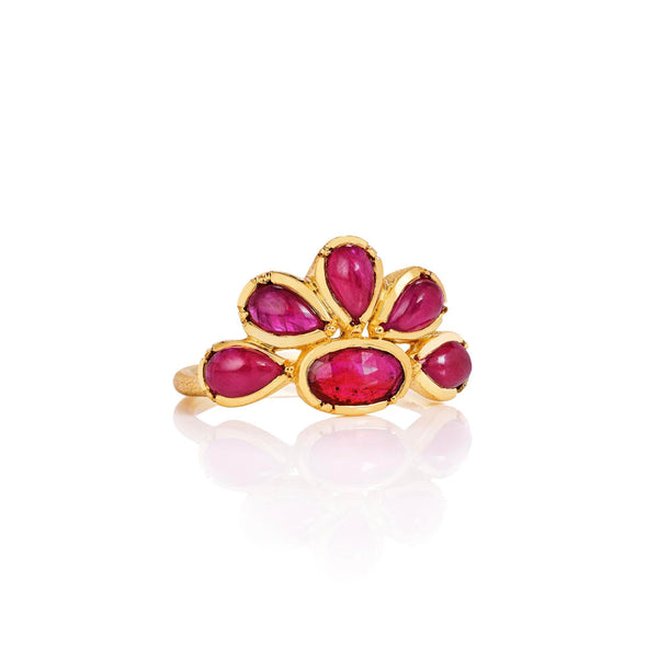 RUBY FLOWER RING