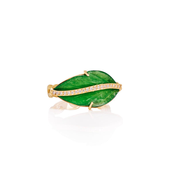 JADE LEAF RING