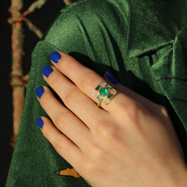 MONDRIAN EMERALD RING