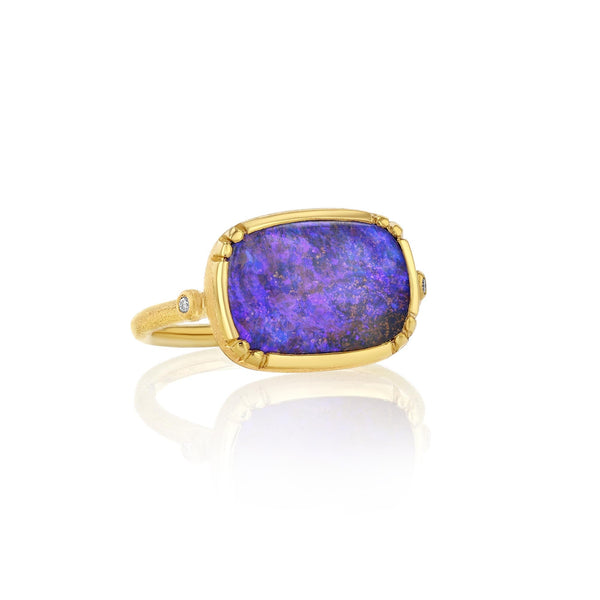 BOULDER OPAL ELLIPSE RING