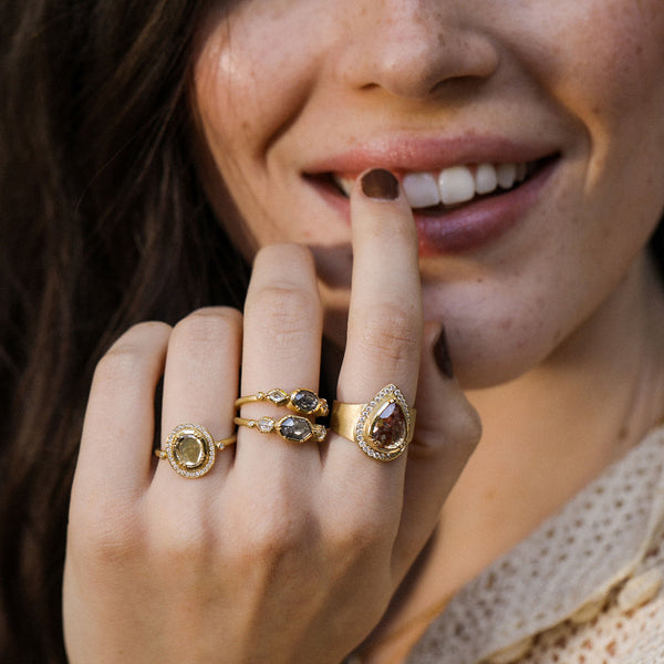 TEARDROP GALAXY DIAMOND RING