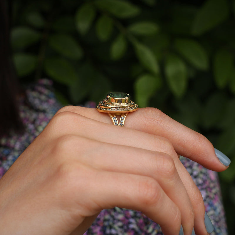 UTOPIA SPIRAL TOURMALINE SPINEL RING